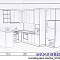 L型廚具+中島吧 LG人造石台面12