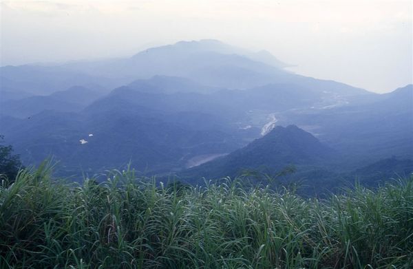 登頂後，黃昏視野