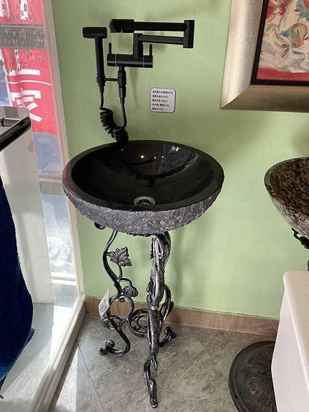 鍛造花架(戶外花園或前陽台)+玻璃盆/陶盆/大理石盆/不銹鋼