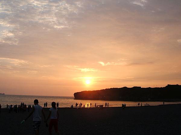 夕陽IN旗津海水浴場