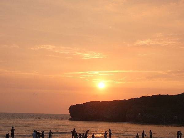 夕陽IN旗津海水浴場