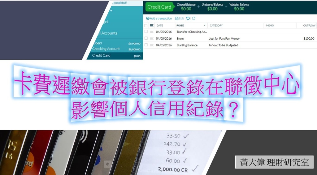 小心 卡費遲繳可能會被銀行登錄聯徵中心信用不良紀錄 而你卻不知道 黃大偉理財研究室 痞客邦