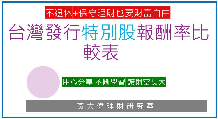 2021 2022年最強台灣發行23檔 特別股 報酬率比較表 股息殖利率最高5 15 黃大偉理財研究室 痞客邦