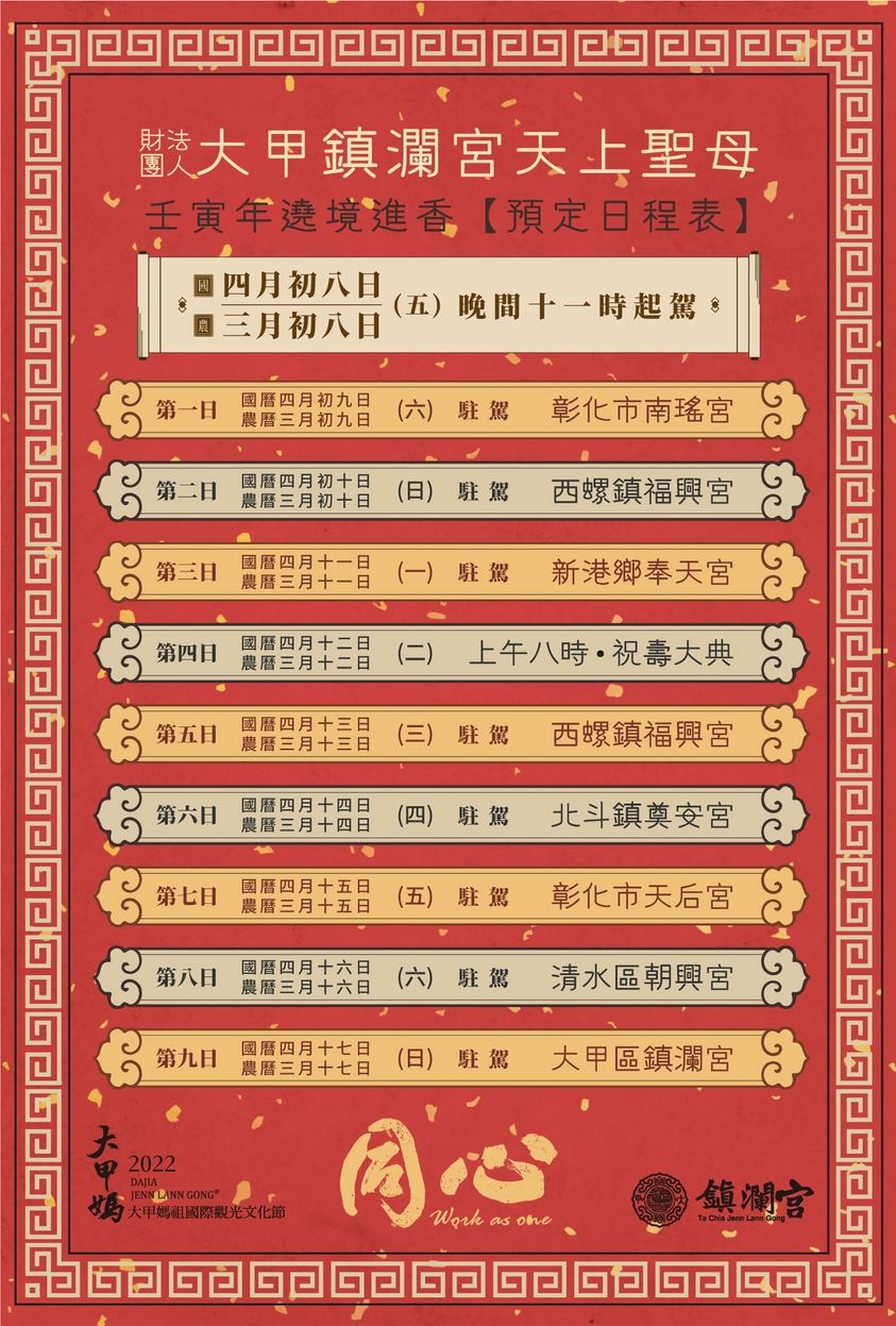 Top 7 大甲妈祖绕境2022 2023