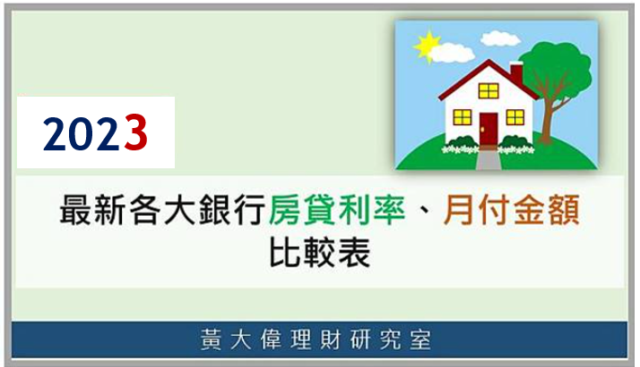 2023最新各大銀行房貸利率、月付金額比較表.PNG 2023最新各大銀行房貸利率、月付金額比較表.PNG