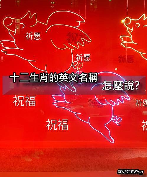 12生肖的英文怎麼說