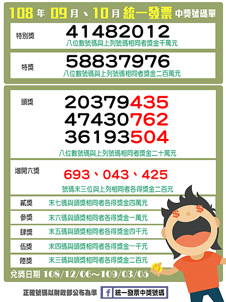 一張發票一份希望 108年9-10月統一發票獎號.png 一張發票一份希望 108年9-10月統一發票獎號.png