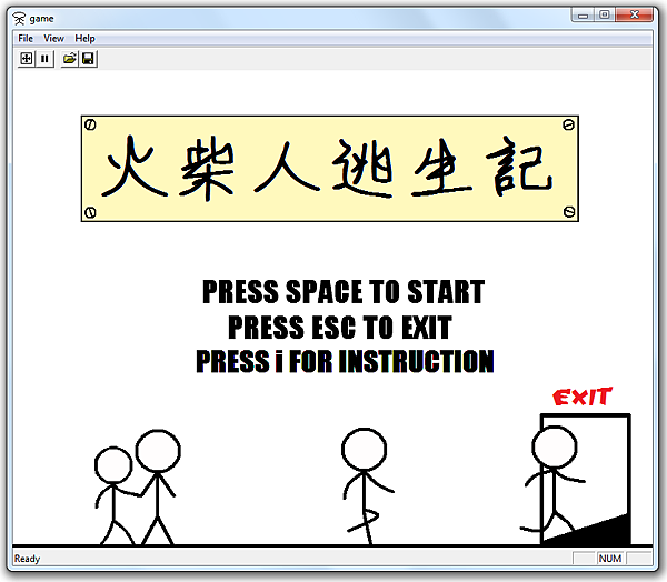 火柴人逃生記(遊戲起始畫面)