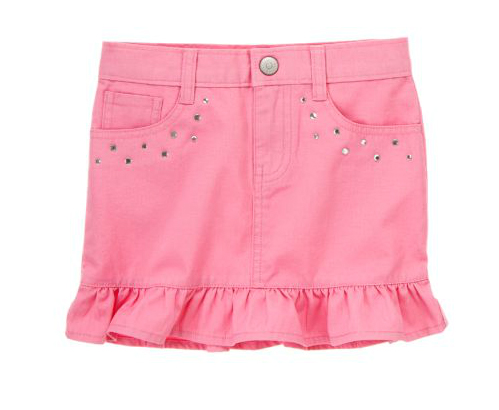 GYM_粉紅貼鑽牛仔裙 kids gril尺寸3  NT450