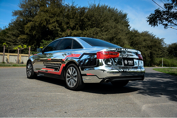 台南汽車包膜推薦,奧圖菲車體包膜工藝,Audi A6 Hybrid 電鍍膜13.png