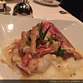 Roast Maine Lobster with Potato Puree, Chanterelle Mushrooms, Corn and Tarragon