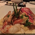 Roast Maine Lobster with Potato Puree, Chanterelle Mushrooms, Corn and Tarragon