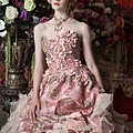 coral-peach-salmon-pink-wedding-dress