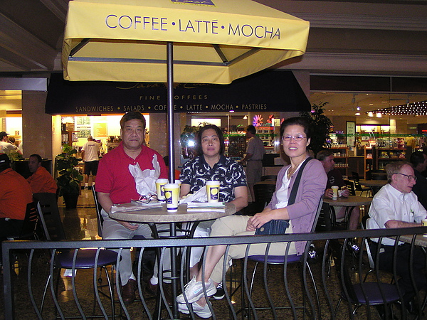 With Tina's mother at cafe shop.JPG