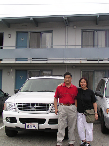 Rent a car in front of Motel at SFO.JPG