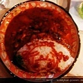 雖然照片沒對焦，總之是香草茄汁野菇燴飯(素食)NT180