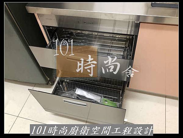 @不鏽鋼檯面工廠 達榮不鏽鋼檯面廚具-101時尚廚具 台北 八里 桃園 中壢 新竹 宜蘭 作品-鶯歌林公館(75)-5面結晶鋼烤門+櫻花二機+櫻花平面落地烘碗機(01).jpg