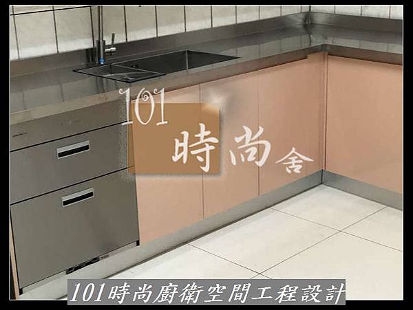 @不鏽鋼檯面工廠 達榮不鏽鋼檯面廚具-101時尚廚具 台北 八里 桃園 中壢 新竹 宜蘭 作品-鶯歌林公館(126)-5面結晶鋼烤門+櫻花二機+櫻花平面落地烘碗機(01).jpg