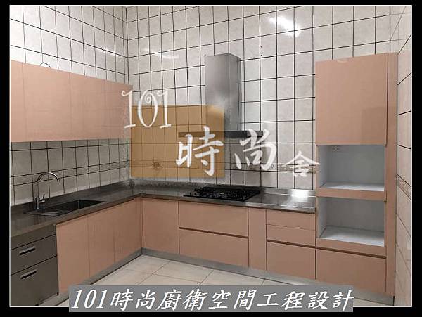 @不鏽鋼檯面工廠 達榮不鏽鋼檯面廚具-101時尚廚具 台北 八里 桃園 中壢 新竹 宜蘭 作品-鶯歌林公館(137)-5面結晶鋼烤門+櫻花二機+櫻花平面落地烘碗機(01).jpg