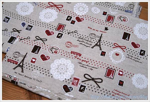 蝴蝶結鐵塔(棉麻)-紅色