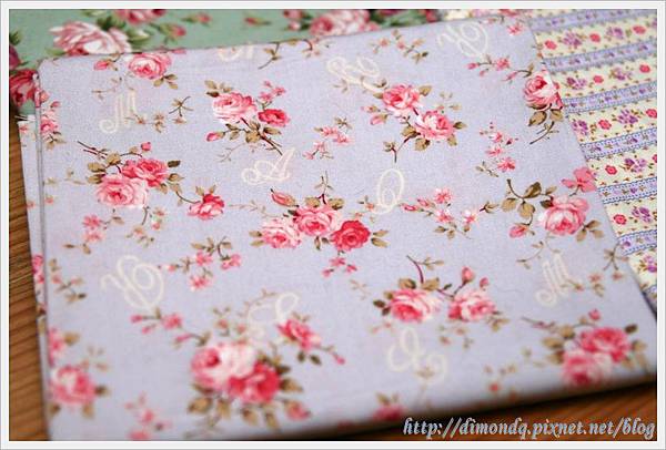 灰藍底玫瑰花(棉布)