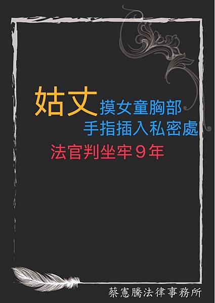 姑丈摸女童胸部並手指插入私密處，法官判坐牢9年