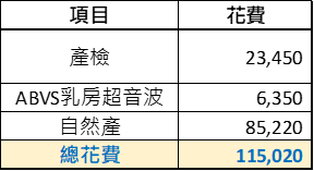 2023禾馨自然產費用 & 自費檢查項目分享