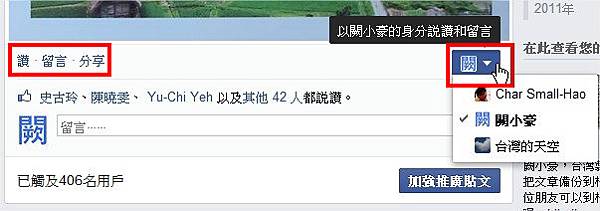 臉書(Facebook), 粉絲專頁, 分文身份 臉書(Facebook), 粉絲專頁, 分文身份