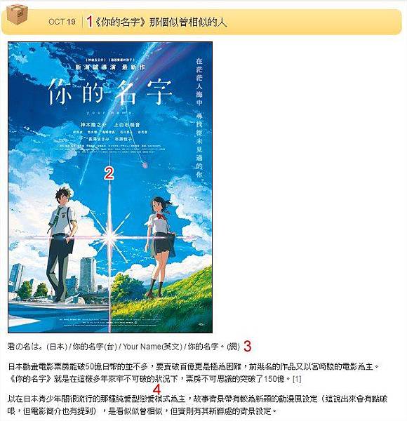 電影心得版面說明, 闕小豪 電影心得版面說明, 闕小豪