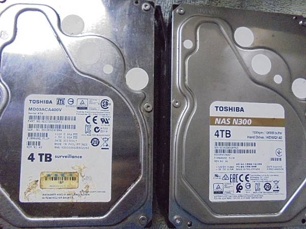 【逐一更換】TOSHIBA東芝4TB硬碟兩顆3.5吋裸碟裝