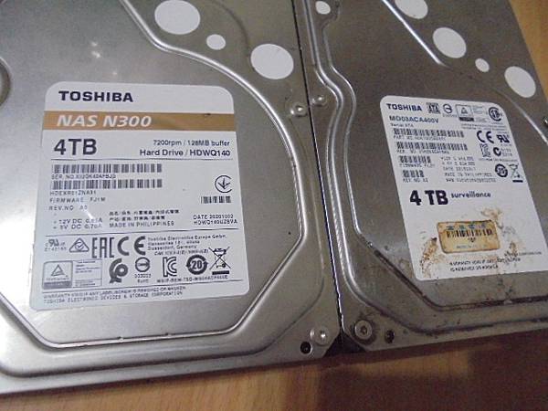 【SATA接座】TOSHIBA東芝4TB硬碟兩顆3.5吋裸