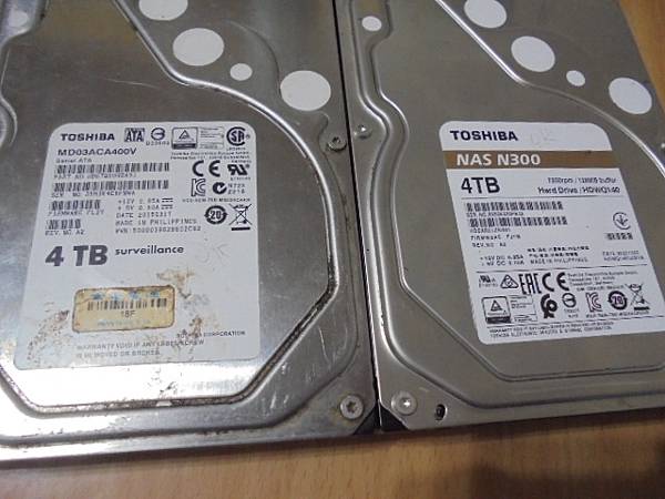 【逐一更換】TOSHIBA東芝4TB硬碟兩顆3.5吋裸碟裝