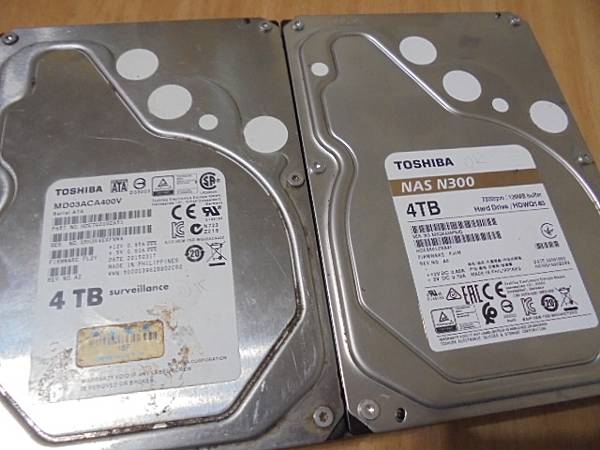 【逐一更換】TOSHIBA東芝4TB硬碟兩顆3.5吋裸碟裝