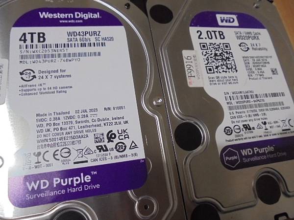 【確認帶回】WD威騰2TB～Purple紫標3.5吋裸碟本次