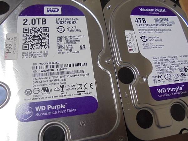 【確認帶回】WD威騰2TB～Purple紫標3.5吋裸碟本次