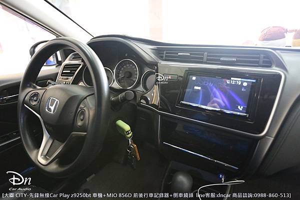 大園 honda city z9250 usb 延用 mio 856d 前後行車記錄器 倒車鏡頭 car play (6).JPG