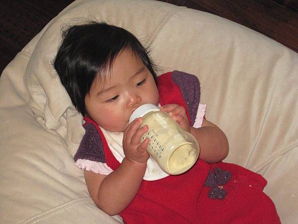 drinking milk