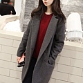 冬季新款韓版西裝毛呢外套#2502