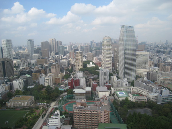 東京鐵塔上的view