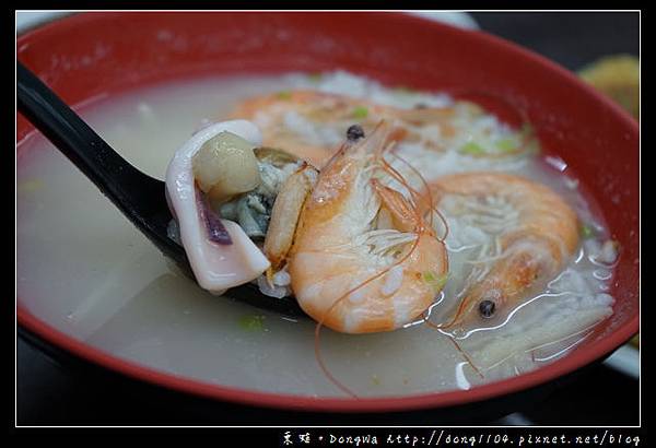 【中壢食記】中壢觀光夜市旁宵夜|現點現煮招牌干貝海鮮粥|高雄海產粥