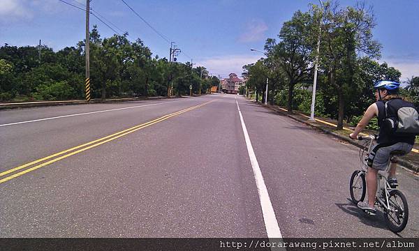 It's great to ride on a road without a lot of cars, buses, taxis or scooters