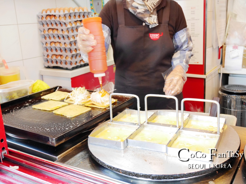 韓國首爾｜明洞｜爆滿內餡、訪韓必吃的最火紅早餐三明治