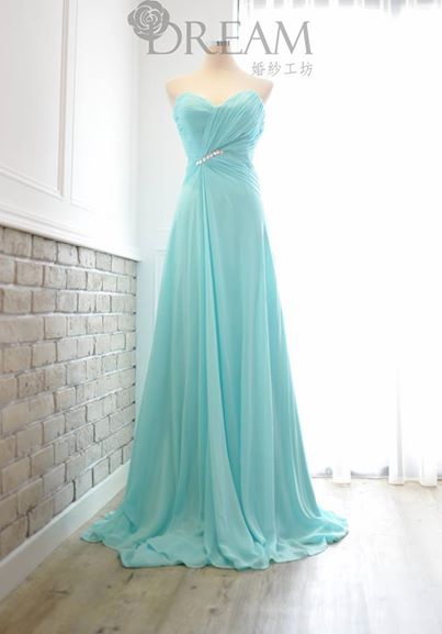 湖水藍氣質婚紗