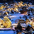 日本白川鄉合掌村點燈 Japan Shirakawa-go village light-up_from internet