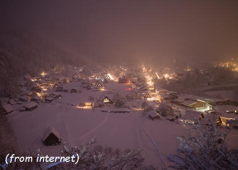 Shirakawagos Light-Up Event before 2019_view point