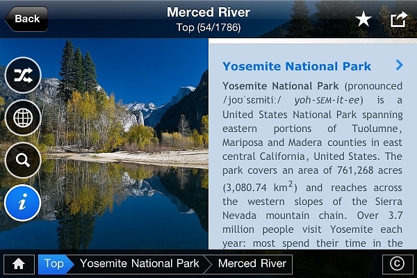 iPhone App fotopedia National Park