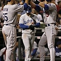 080422 Nomar Garciaparra congratulated by Russell Martin after hitting a 2-run hr.jpg