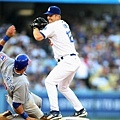 080609 Jeff Kent turns a double play as Mark DeRosa slides.jpg