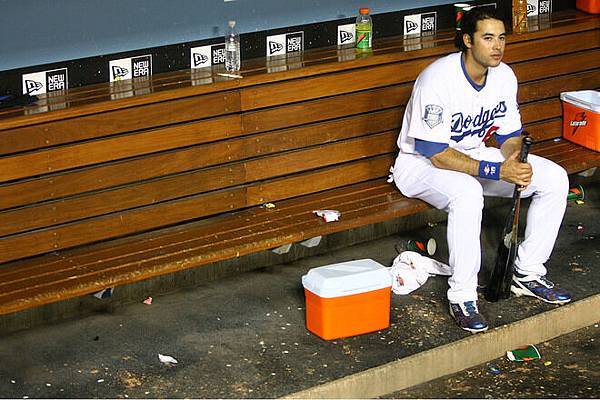 081016 Andre Ethier sits in the dugout after the Phillies won Game 5 of the NLCS 5-1.jpg
