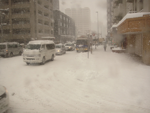又開始下大雪的札幌市